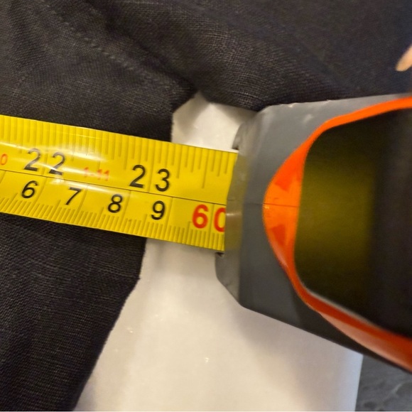 Lauren Ralph Lauren LINEN Button Down Shirt Black Gold Buttons Size L NEW Sz L - Picture 4 of 9